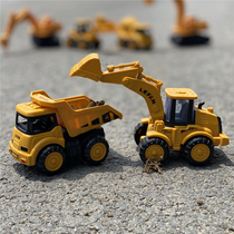 Childrens inertia push engineering vehicle bulldozer excavator dump truck mixer boy set toy