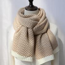 Net red scarf female winter warm student collar female new Korean version of foreign gas neck wool knitting scarf ins
