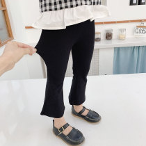 Baby Black Trumpeter Pants Spring Autumn Ocean Fashion Girl Tight Fit Pants Baby Pants Baby Pants Outside Wearing Microlao
