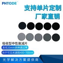 ZAB neutral attenuation filter T0 001 ~ 95% Middle gray density mirror ND mirror deducer filter 20mm