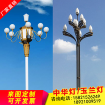 Chinese light street lamp lampshade landscape lamp 6 meters 7 meters 8 meters 9 meters 10 meters 12 meters outdoor lamp square courtyard Magnolia lamp