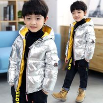 Anti-season boy bright face down clothes winter children white duck suede warm children clothing jacket CUHK child wash-free bread
