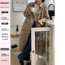 LUVV Carche coat female spring and autumn new loose small - sized individual middle - long senior coat