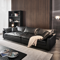 Nordic fabric sofa living room modern light luxury technology cloth soft down straight row wide sitting deep Noble sofa