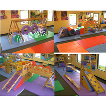 Jinbei Childrens Sports Combination Early Education Center Soft Wooden Climbing Slide Indoor Sports Training Equipment