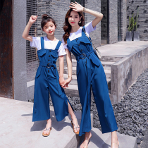 Fried Street pro-Daughter Clothing Suit 2022 Summer New Tide Not The Same Mother Women Dress Foreign Air Fashion Summer Dress Broadlegged Pants