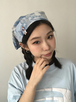 Retro Zazhen dyeing process of pure cotton headscarf female summer travel hot sister wearing a square towel outside