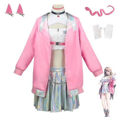 taobao agent Victor, fuchsia set, suit, clothing, cosplay