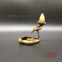 Pure copper lotus flower flower flush frame of solid bronze frog lotus pool delicacy frame of champoo tea