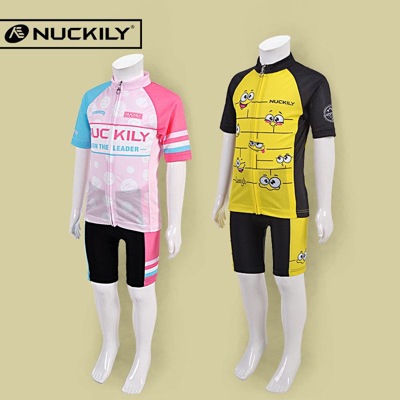 Balanced bicycle cycling suit for children: quick-drying short-sleeved boy and girl's wheel-pulley suit, small bicycle breathable racing suit