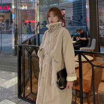 Pregnant womens coat in autumn and winter lamb wool cotton-padded clothes loose thin pregnant women small long winter clothes