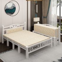 Folding bed single double home simple afternoon bed iron frame quadruple bed portable invisible office lunch break hard bed