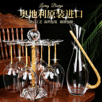 Creative wine glass set Household luxury high-grade European crystal decanter Personalized custom wine glass rack gift box