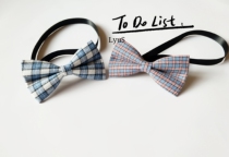 New children cotton linen black plaid bow tie boy baby year performance suit bow free shipping