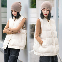 Vest womens autumn and winter trend thickened warm down cotton vest winter womens casual horse clip waistcoat 2021