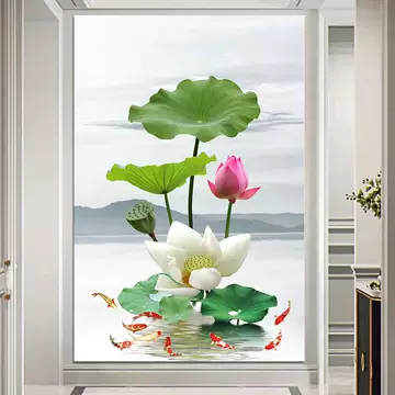 荷花九鱼图挂画-荷花九鱼图挂画促销价格、荷花九鱼图挂画品牌- 淘宝