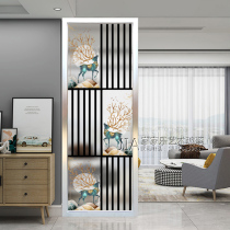 Modern minimalist art glass screen Bedroom partition wall decoration double-sided translucent entry entrance Small apartment light luxury