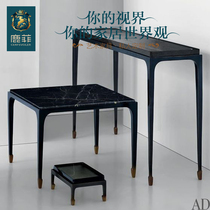 Lufei furniture custom new products new Chinese solid wood set a few Japanese square table short marble sofa several side table