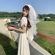 (Add 6 24 new in advance) confession balloon Korean style Mori Photo Tour wedding style veil