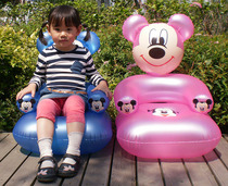 Inflatable sofa Inflatable toy Childrens sofa Childrens inflatable sofa Blue and pink two-color air pump