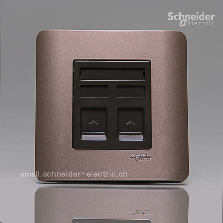 Schneider E8000ZENcelo Light Point Style Brown Two-digit Phone Socket Two-digit Phone Panel Socket