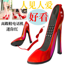 High heels telephone with rope fixed telephone landline office home business mini telephone
