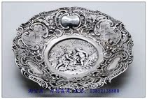 Western antique sterling silverware collection 1900 German WBH Hanau region 125g Kwai mouth-shaped hollow pure silver plate