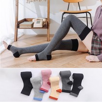 Leg protection socks womens knee socks autumn and winter thickened long tube pressure show leg thin socks South Korea half step on the foot high