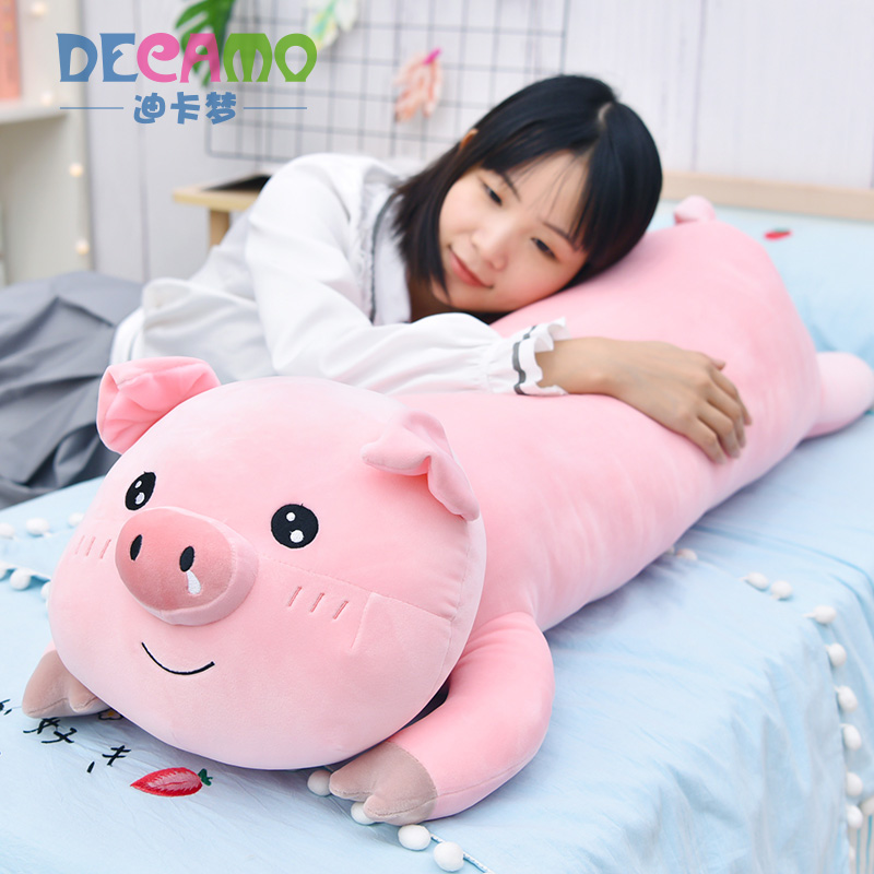 Lovely stuffed pig stuffed toys doll size girl holding pillow pillow baby doll