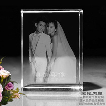 2017 creative gift crystal photo frame ornaments Image souvenir inside carved personalized DIY photo custom gift