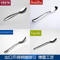 Coffee spoon Small spoon Stainless steel childrens baby small soup mini stirring spoon Creative scraping apple puree spoon thickened