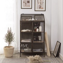 NinaDecoration French American export retro country entrance cabinet shoe cabinet glass cabinet storage