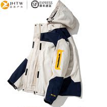 Outdoor sports suit mens Tide brand three-in-one detachable two-piece set autumn and winter thickened windproof mountaineering suit women