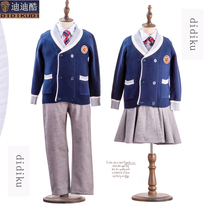 Custom primary school uniforms autumn and winter kindergarten yuan fu chun qiu zhuang childrens class class uniform British style