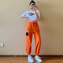 Sandro Mocoloni Leisure sports suit womens summer 2022 new loose short sleeves workwear pants two sets