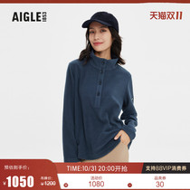 AIGLE 2022 autumn and winter new products AAW22WFLE008 womens light and warm half-pull collar fleece