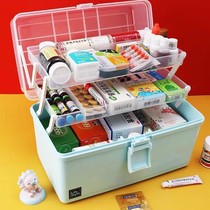 Medicine box Household multi-layer large capacity portable medical emergency standing medicine small medicine box Family medicine storage box