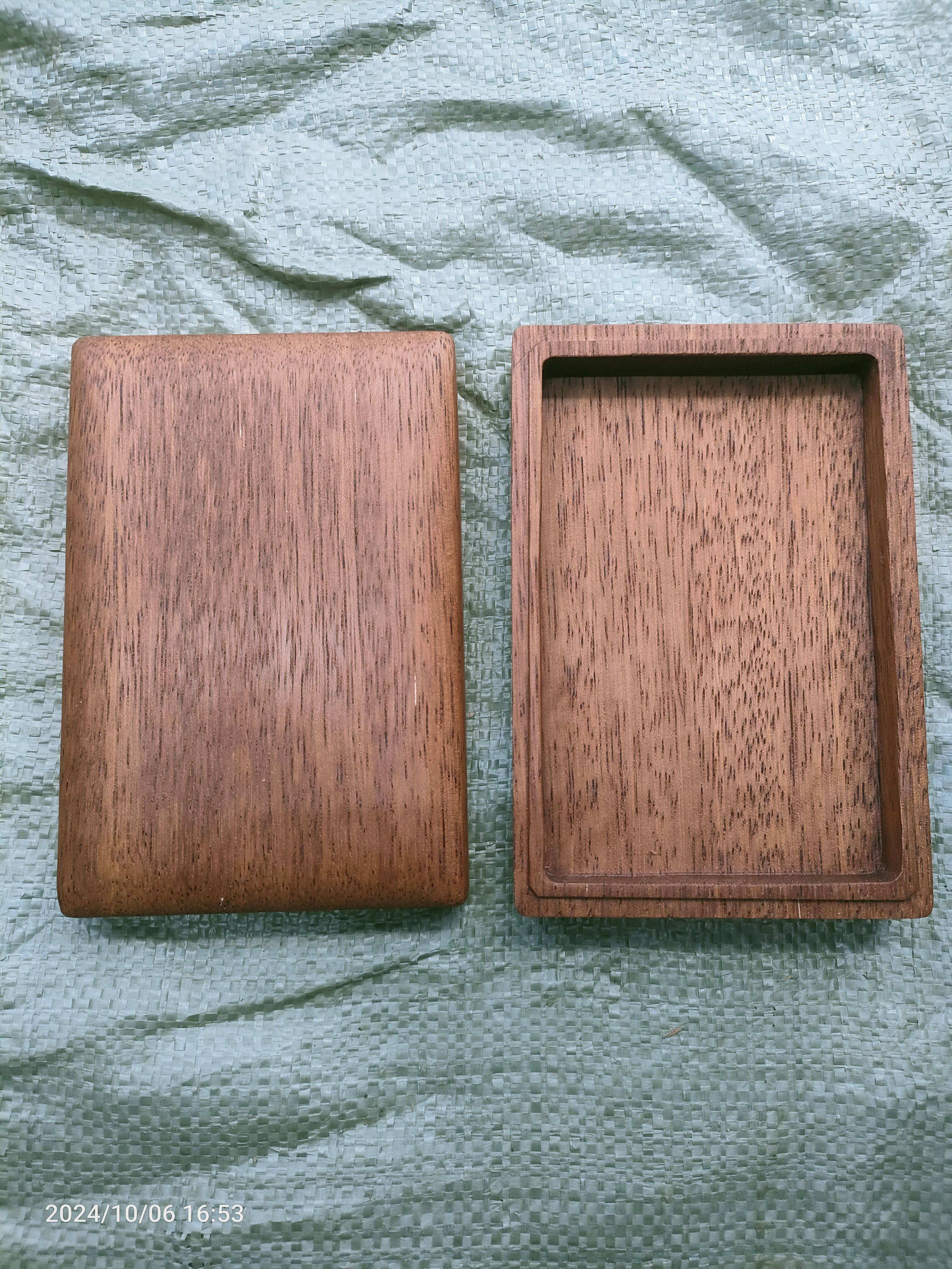 【墨研】古玩 硯箱14◆紫檀長方硯箱◆未使用品◆文房四宝 文人趣味 文箱 唐木 旧家蔵出 紫端套硯 硯台 文房具置物 極細工 古美術品 紫檀木盒 正宗