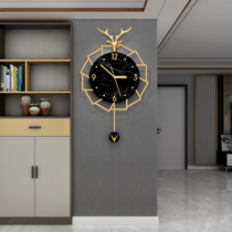 Nordic light luxury decorative clock wall clock living room home fashion modern simple clock creative personality Art hanging wall
