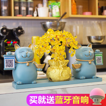 Opening gift ornaments to give away shop new store fortune business Xinglong creative opening gift Golden lucky cat