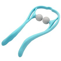 Manual vertebral massager roller neck U-shaped lymphatic massager home cervical shoulder massage ball clip neck