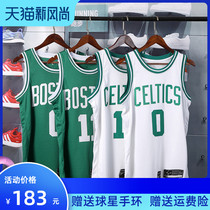 Celtic Owen No 11 green jersey Tatum No 0 mens and womens genuine white basketball suit suit