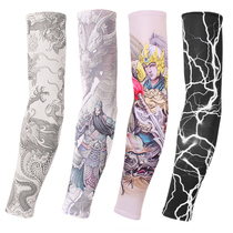Sunscreen sleeves Ice Silk Male Tattoo tattoo Sleeves Flowers Arm Guard Arm Womens Anti-Ultraviolet Hand Cuff Anti-Arm Sleeve