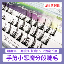 Mascara Lovers Cut Segmental Little Devil Fake Eyelash Natural Thick Simulation Graft Cos Comic Eye Single Tuft Grinding Tips