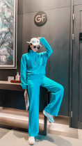 European station leisure sports set 2021 Autumn New Fashion loose clothes wide leg pants Net red age two sets
