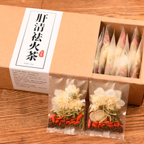 Clear heat and fire tea bag to the liver fire Strong Bad breath spleen and stomach damp heat health chrysanthemum wolfberry Cassia combination flower tea