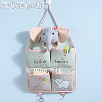 Bedside hanging storage bag rear bathroom cute storage bag cloth bag hanging bag hanging bag small door wall cartoon storage