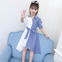 Girls  dresses summer 2021 new foreign style childrens clothes little girl summer princess dress in the big childrens skirt tide