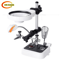 Circuit board welding mobile phone electronic instrument chip repair 6 LED light auxiliary clip magnifying glass cross-border
