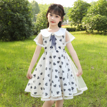  Childrens clothing girls  dresses summer 2021 new middle and large childrens skirts summer net red little girl princess skirt